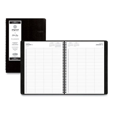 Blue Sky® Aligned Daily Four-person Appointment Planner, 11 X 8, Black Cover, 12-month (jan To Dec): 2022 freeshipping - TVN Wholesale